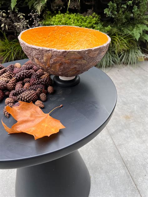 Autumn bowls our orange bowl made with paper pulp inspired by autumnal ...