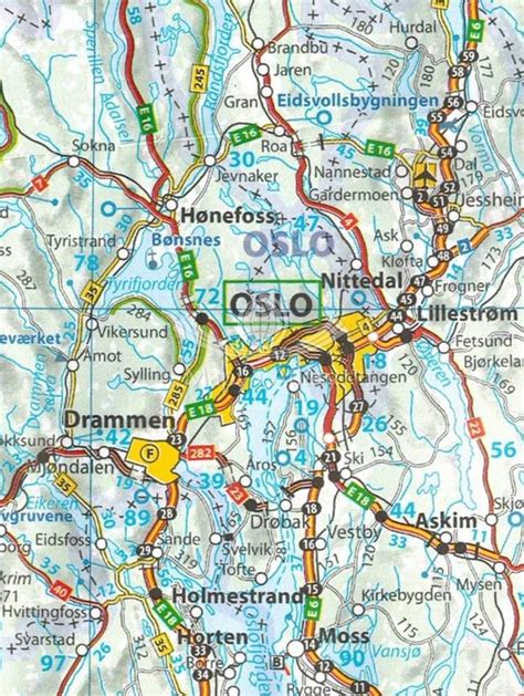 NORWEGIA MAPA SKŁADANA SAMOCHODOWA MICHELIN