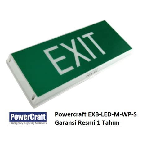 Promo Emergency Exit Powercraft EXB LED M WP S EXIT WEATHERPROOF IP65