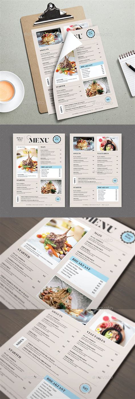 Simple Food Menu Template, Print Templates | GraphicRiver