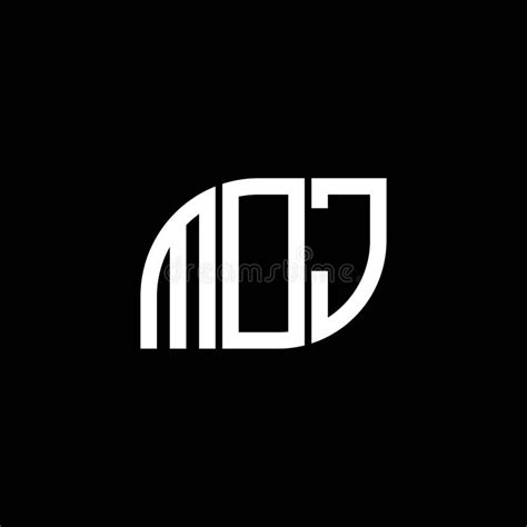 MOJ Letter Logo Design on Black Background. MOJ Creative Initials ...