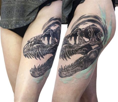 T Rex Skull Tattoo By Evgeny Pavlikov Post