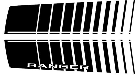 Nomad Hood Ford Ranger Hood Stripes Vinyl Graphics Decals Kit 2019