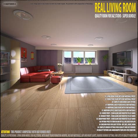 Living Room - Extended License Daz Content by Sagittarius A