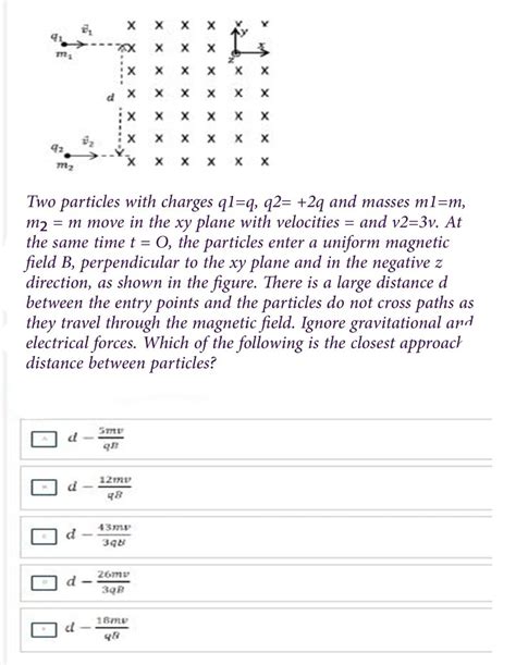 Solved Two Particles With Charges Q1qq22q And Masses