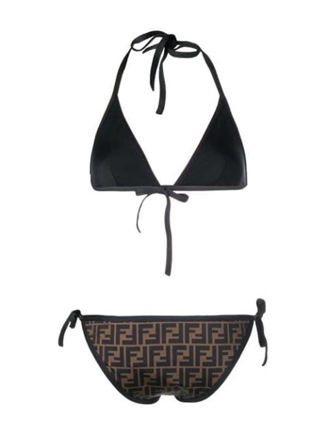 Fendi Reversible Ff Logo Padded Bikini Ss Farfetch Padded