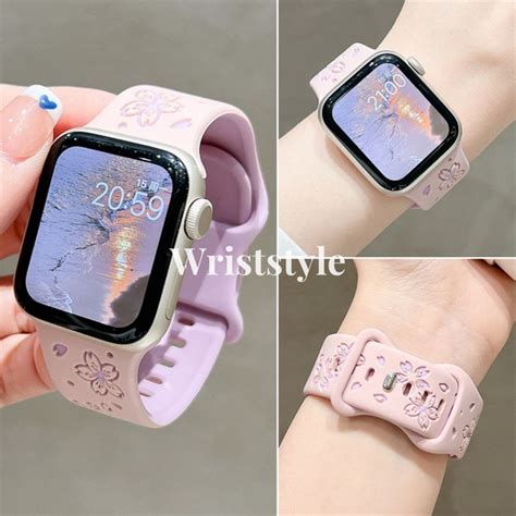 Двухцветные вишневые силиконовые ремешки Apple Watch S9 8 7 6 5 4 3 1 ...