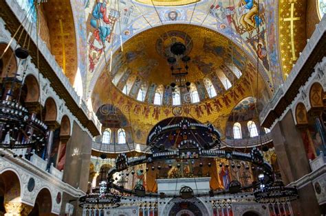 Interior Of The Orthodox Naval Cathedral Of St Nicholas In Kronstadt