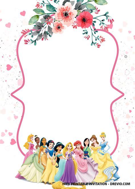 Free Disney Princess Invitation Template For Your Little Girls