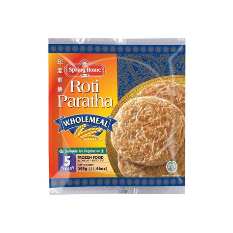 Frozen For Baking Spring Home Roti Paratha Wholemeal Gms Packaging