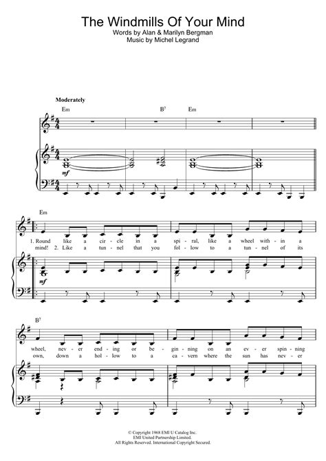 The Windmills Of Your Mind | Sheet Music Direct