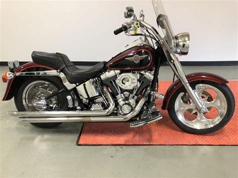 2000 Harley Davidson FLSTF Softail Fat Boy Luxury Rich Red Pearl