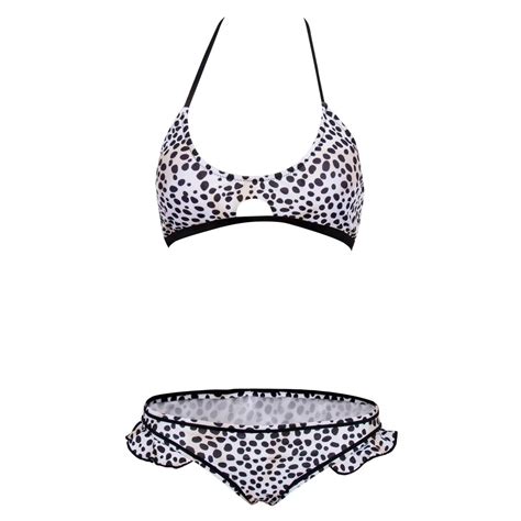 Women Triangle Push Up Bikini Set Leopard Beachwear Swimwear Sexy