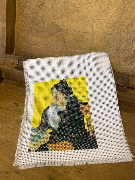 Mini Cross Stitch Vincent Van Gogh L Arl Sienne Madame Etsy