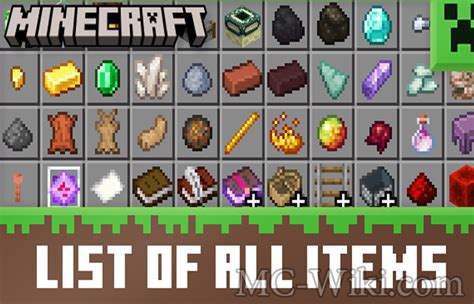 Items List A Z Minecraft Wiki