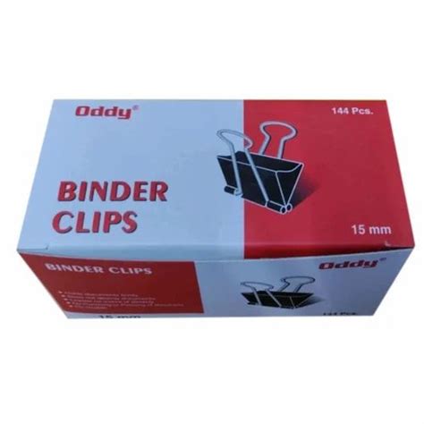 Black Mm Oddy Binder Clips Packaging Size X Inch Lxw At Rs