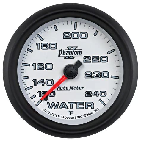 Auto Meter Ecklers Phantom Ii Series Inch Water Temperature Gauge