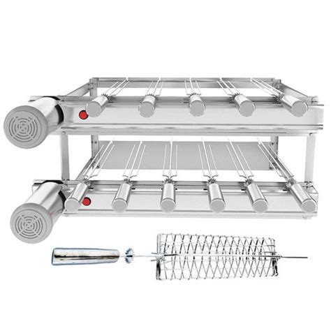 Tudo Sobre Churrasqueira Gira Grill Inox Dupla Espetos