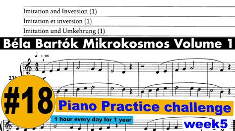 18 Imitation And Inversion 1 Bela Bartok Mikrokosmos Volume 1