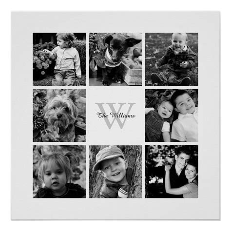 Custom Family Photo Collage Poster | Zazzle | Photo collage canvas ...