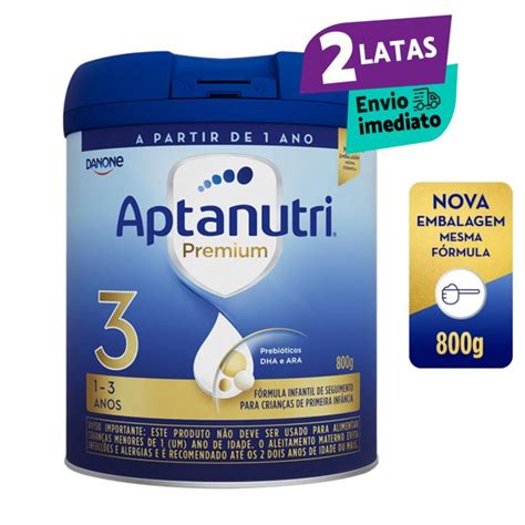 2 Latas Aptamil Aptanutri Premium 3 Fórmula Infantil em Pó Danone