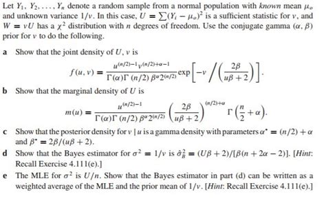 Let Y 1 Y 2 Y N Denote A Random Sample From A Chegg