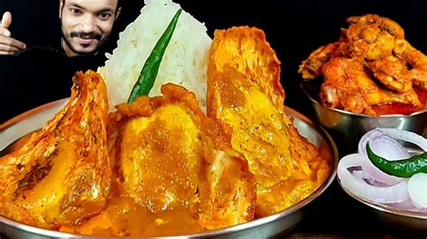 Spicy Egg Curry Chicken Curry With Rice Eating Show Real Mukbang Asmr