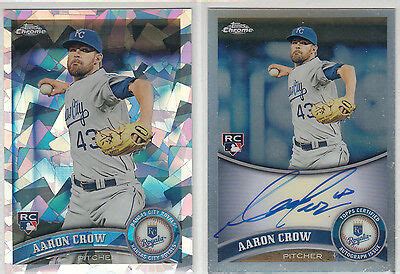 2011 Topps Chrome 220 Aaron Crow Refractor Autograph Atomic