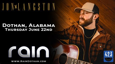 Jon Langston LIVE At Rain Tickets At Rain Dothan In Dothan By 423