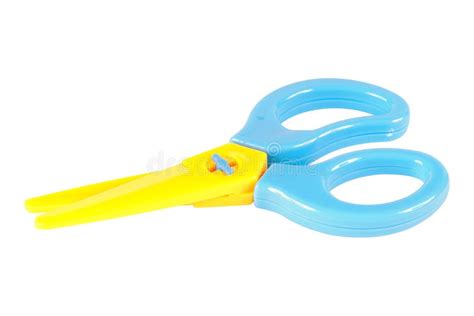 Double Color Plastic Scissors Stock Image Image Of Background