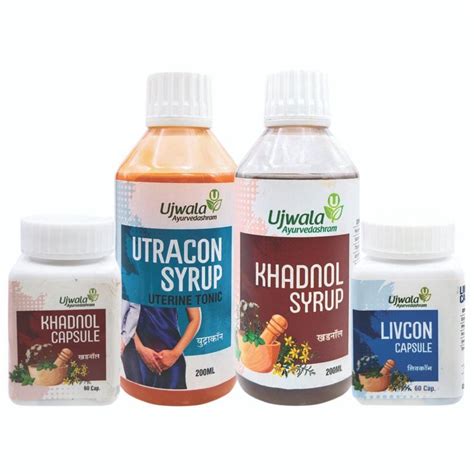 Khadnol Livcon Capsule Khadnol Syrup And Utracon Syrup Ujwala Ayurvedashram