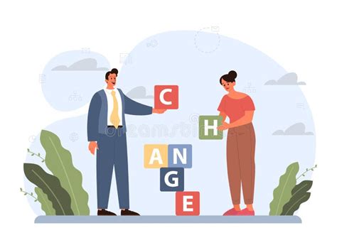 change concept transformation  evolution metaphor stock vector