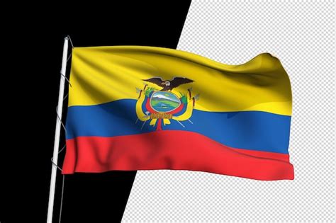 Bandeira Do Equador Isolado Transparente Png Psd Premium