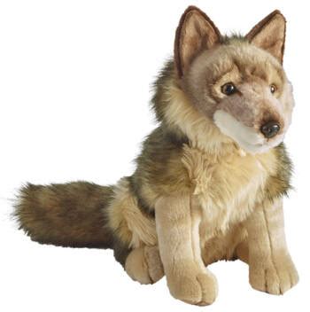 Purchase Petjes Wolf Sitting Large Plush Soft Toy At World Of Bears