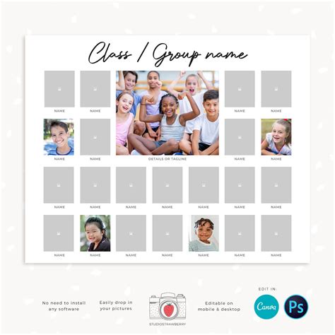 Photo Composite Template For Classes And Groups Strawberry Kit