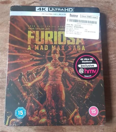 FURIOSA A Mad Max Saga 4K Ultra HD Blu Ray Steelbook EUR 59 47