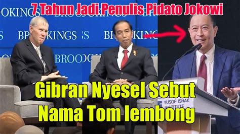 Pengakuan Tom Lembong Saya Tahun Membuat Contekan Pidato Jokowi