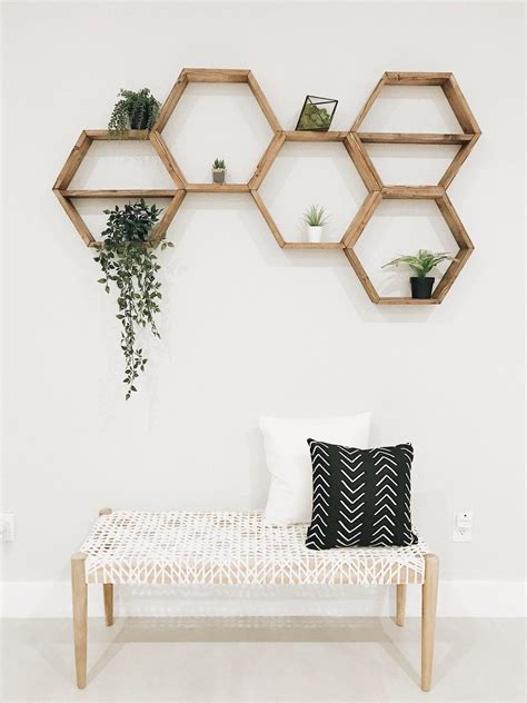 Hexagon Shelves Honeycomb Shelf Floating Hexagon Shelf Etsy Honeycomb Shelves Hexagon Shelves