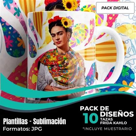 Diseños Plantillas Para Tazas Frida Kahlo Sublimación M3 Meses sin