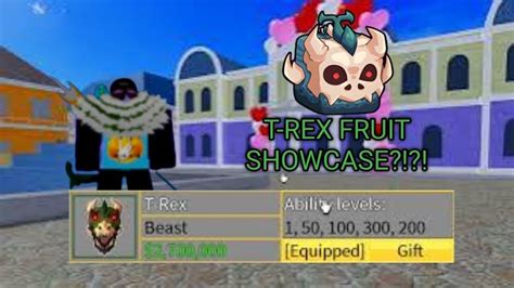 T Rex Fruit Showcase Trex Showcase Bloxfruits Youtube