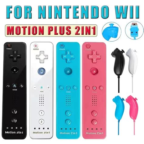 Mando A Distancia Inal Mbrico Motion Plus Para Nintendo Wii Nunchuck