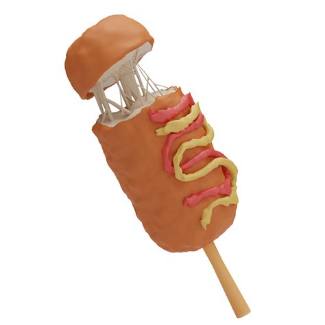 3d Rendering Food Corn Dog Illustration 14212904 Png