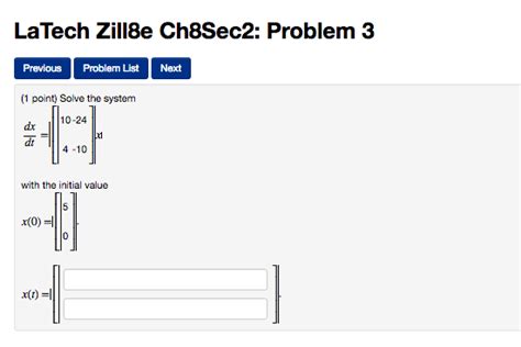 Solve The System Dx Dt X With The Chegg