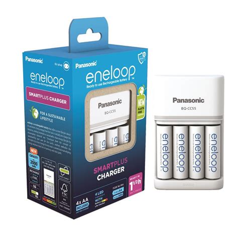 Panasonic Smartandquick Charger Bq Cc55 Eneloop 4хaa 2000 Mah K