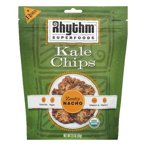 Rhythm Superfoods Zesty Nacho Kale Chips 2 Oz Pack Of 12