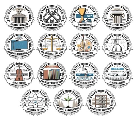 Premium Vector University College And Academy Vector Icons