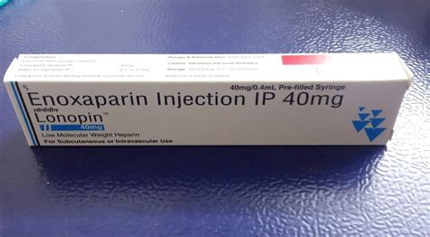 Mg Ml Lonopin Enoxaparin Injection Ip Mg At Rs Box In Mumbai