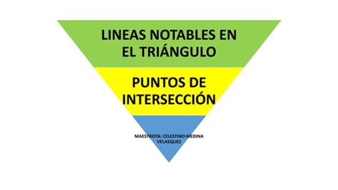 Lineas Notables En El Triangulo Puntos De Interseccion Ppt