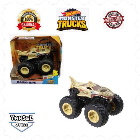 Promo Hot Wheels Monster Trucks Bash Ups Leopard Shark Diskon 33 Di Seller Toys Island Store