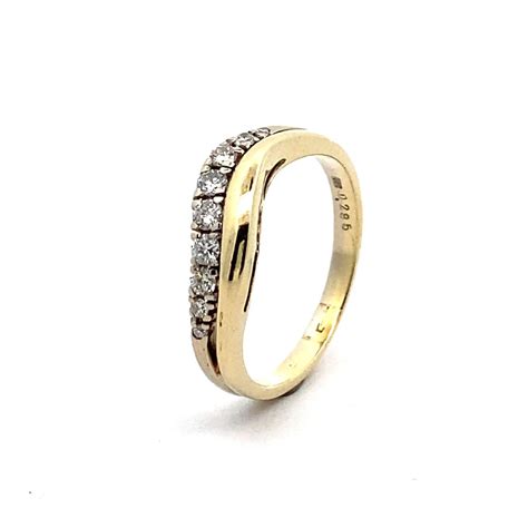 Ring Bicolor Mit Brillanten Graviert Mit 0 285ct BS00041591